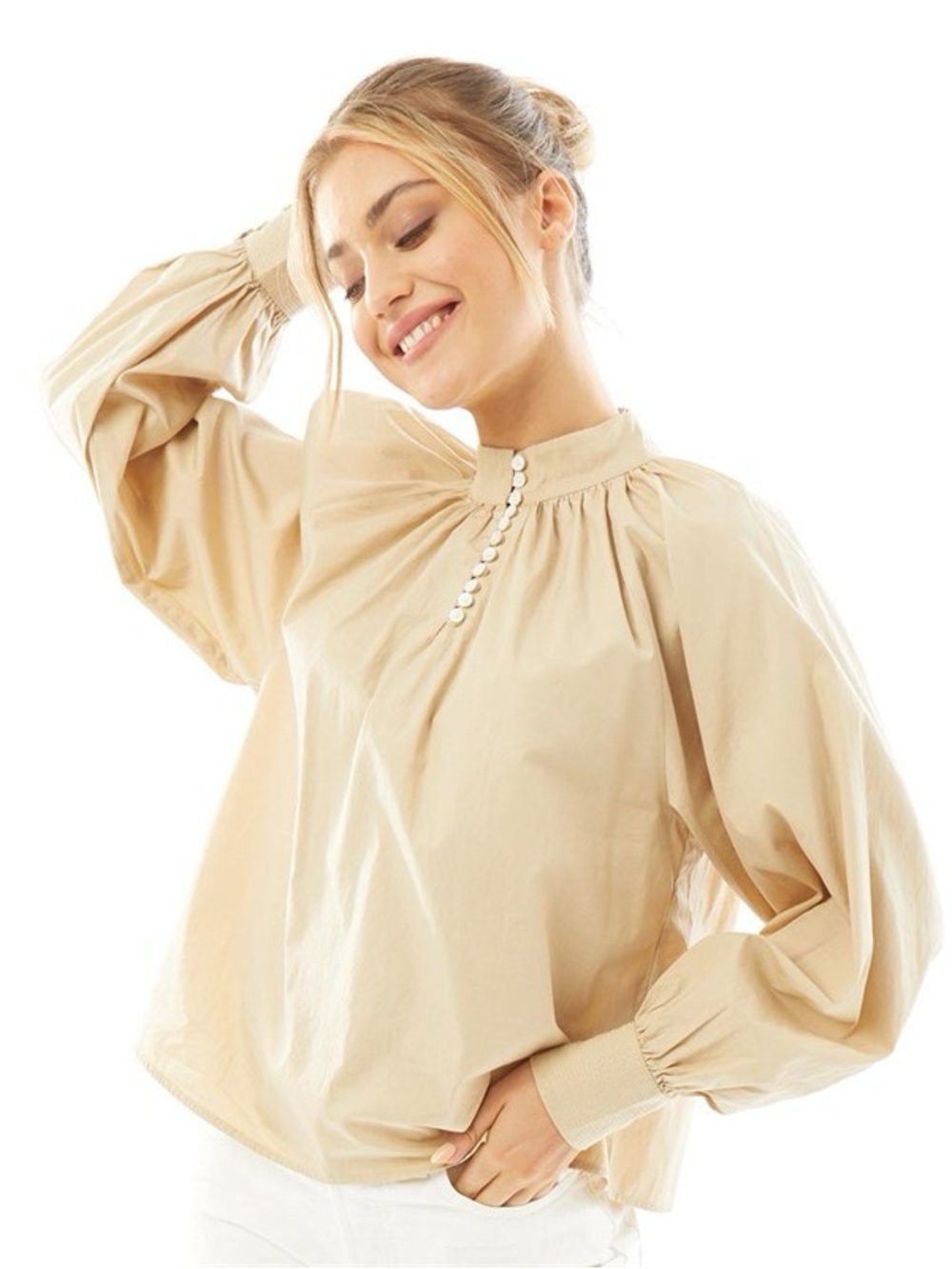 Levi's Gillian Mock Neck Long Sleeve Blouse M